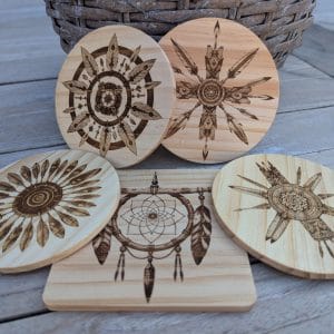Houten onderzetters