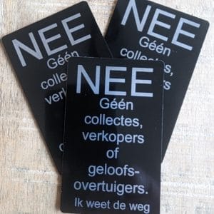 Nee serie tekstbord