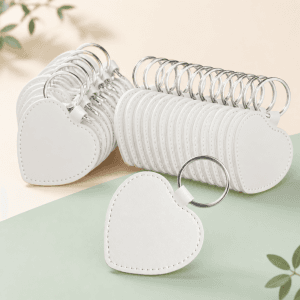 PU leren hartvorm sleutelhanger blanks