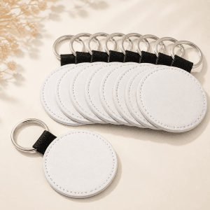 PU leren ronde sleutelhanger blanks