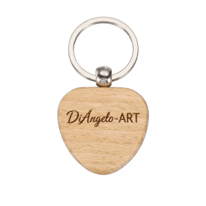 Sleutelhanger hout driehoek