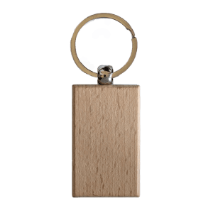 Sleutelhanger hout rechthoek