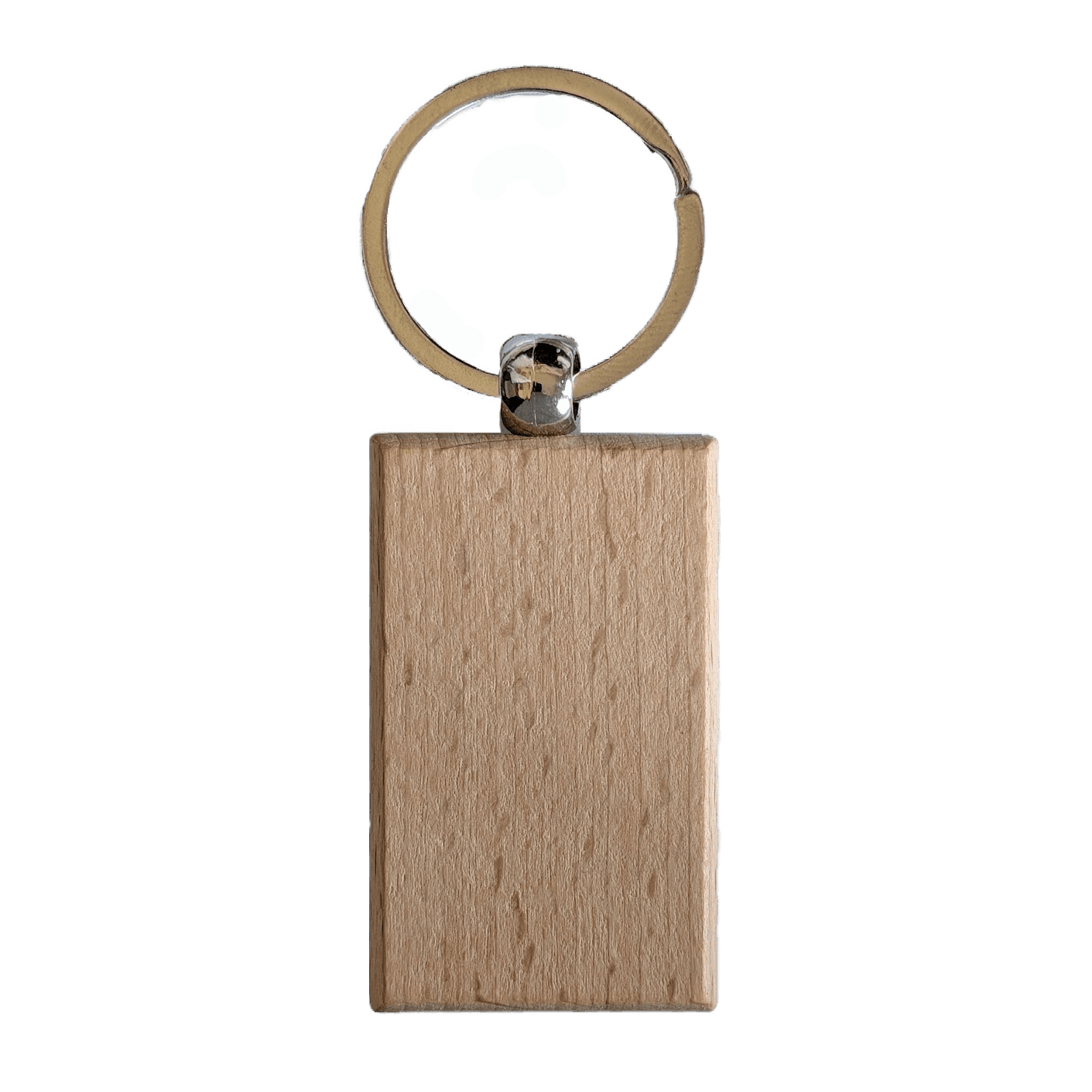 Sleutelhanger hout rechthoek